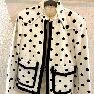 Valentino white & black polka-dot blazer